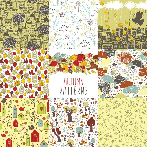 Sonbahar arka planlar kümesi