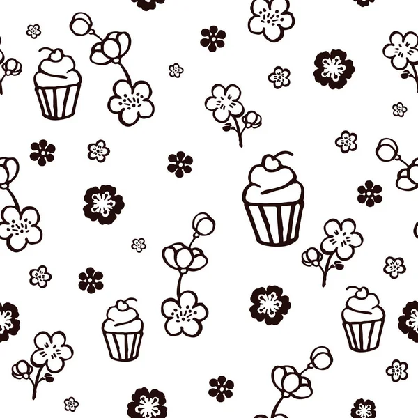 Seamless floral pattern — Stock Vector