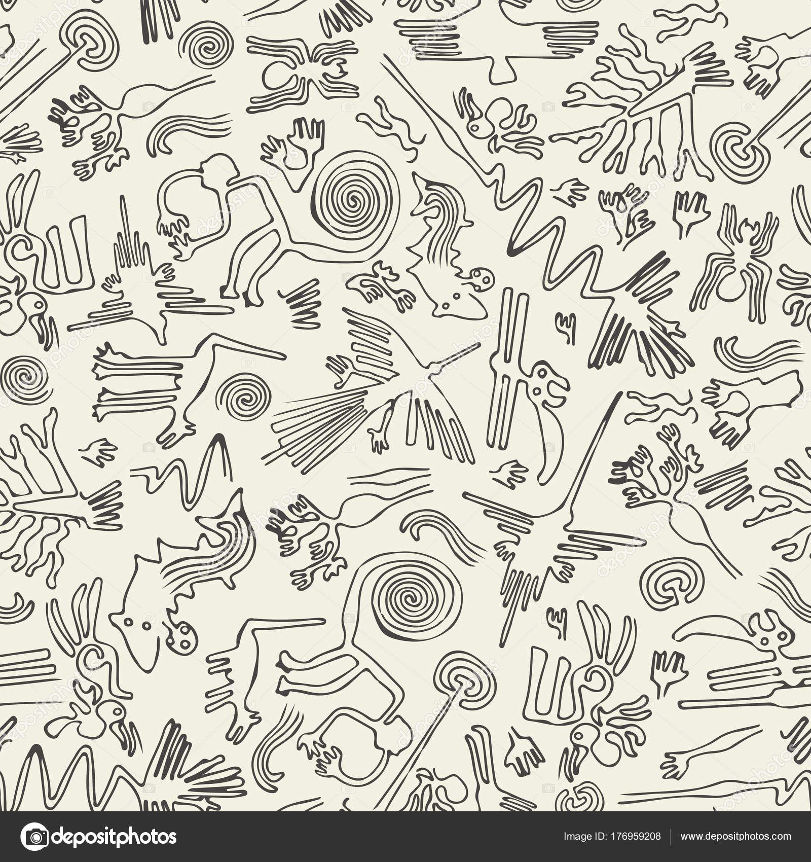 ナスカの地上絵ストックベクター ロイヤリティフリーナスカの地上絵イラスト Depositphotos