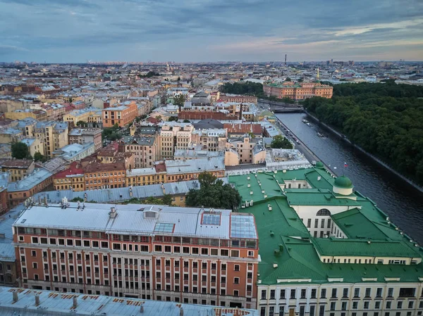 Aerial view of Fontanka River and Summer Garden, Saint Petersburg — Stock Photo, Image