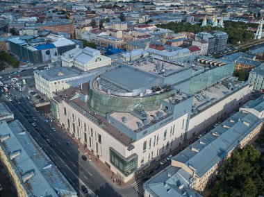 Güzel süper geniş açı havadan görünümü Mariinsky tiyatro, Saint-Petersburg, Rusya Federasyonu.