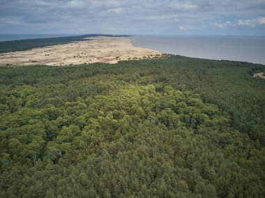 Curonian Spit, havadan görünümü.