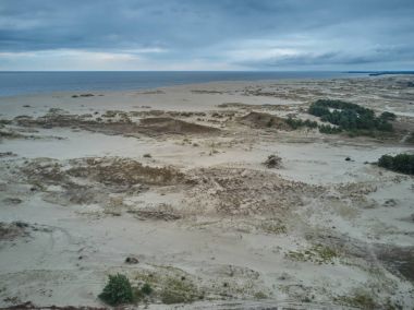 Curonian Spit, havadan görünümü.