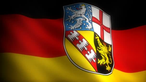Flaga Saarland Bez Szwu — Wideo stockowe
