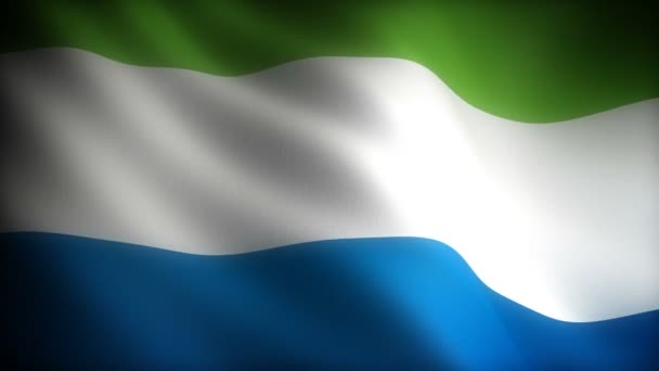 Σημαία Σιέρα Λεόνε Χωρίς Ραφή — Αρχείο Βίντεο