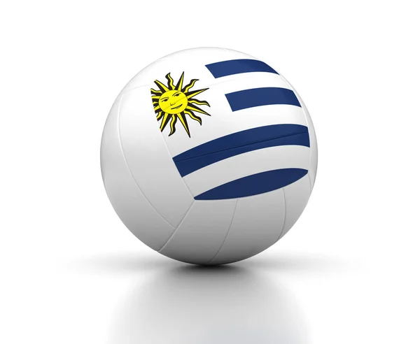 Équipe Uruguayenne Volley Ball Isolé Avec Chemin Coupe — Photo