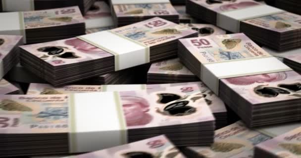 Bilhões Pesos Mexicanos Close — Vídeo de Stock