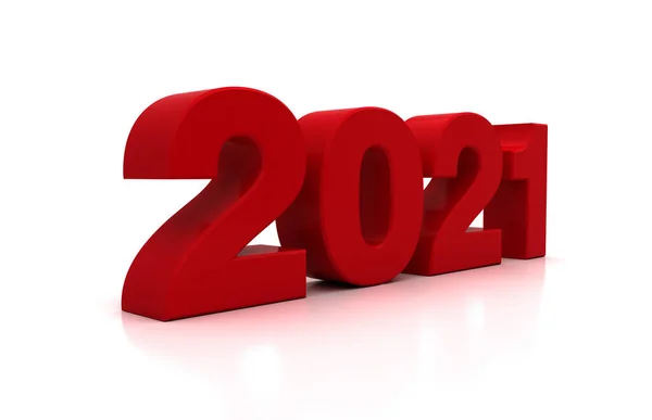 Nytt 2021 Vit Bakgrund — Stockfoto