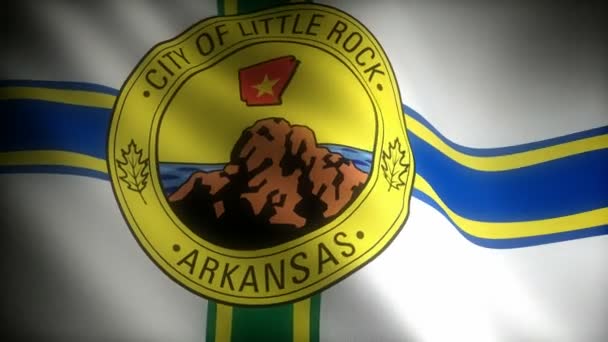 Bandeira Arkansas Little Rock Sem Costura — Vídeo de Stock