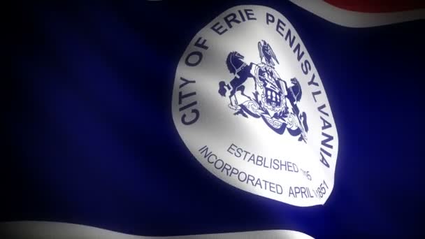 Vlag Van Pennsylvania Erie Naadloos — Stockvideo