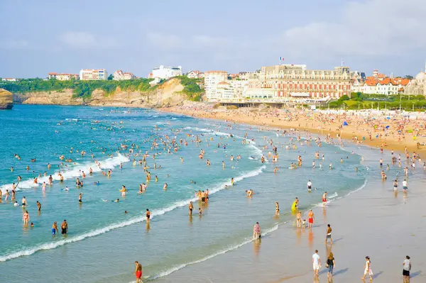 Grande Plage Biarritz Aquitaine Γαλλία — Φωτογραφία Αρχείου