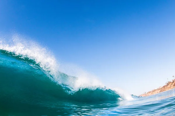 Big Surf Ocean Wave Encinitas Califórnia Eua — Fotografia de Stock