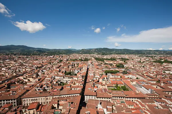 Luftaufnahme Der Alten Stadtgebäude Florenz Italien — Stockfoto