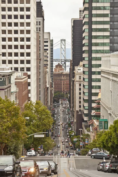 City Street Bay Bridge San Francisco California Usa — Stock Photo, Image