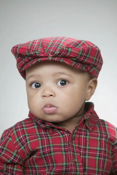 Cute Baby Wearing Flat Cap — Stock Photo, Image