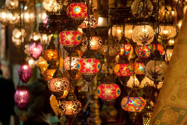 Traditional Lamps Grand Bazaar Istanbul Turkey — Stock Photo, Image