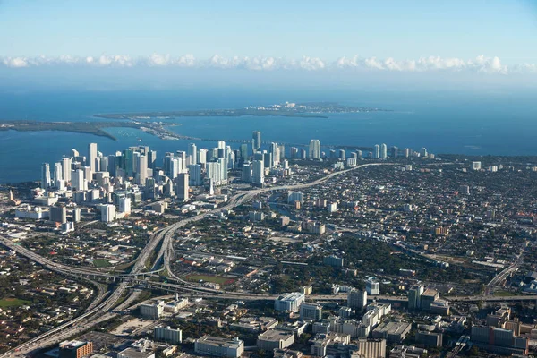 Letecký Pohled Centrum Miami Usa — Stock fotografie