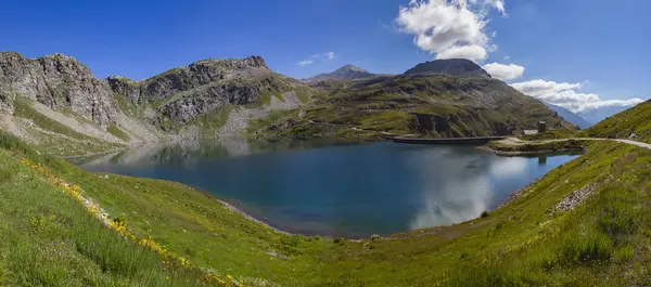 Scenic View Alps Lake Colle Del Nivolet Piedmont Italy — Stock Photo, Image