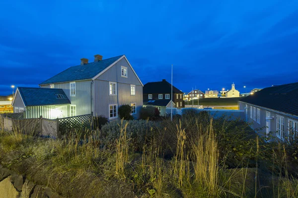 Residencias Atardecer Stykkisholmur Snaefellsnes Islandia — Foto de Stock