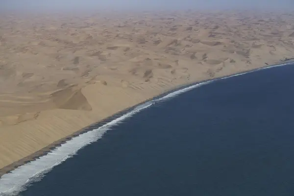 Namibia Desert Seaboard Flow Atlantic Ocean Wave — Stock Photo, Image