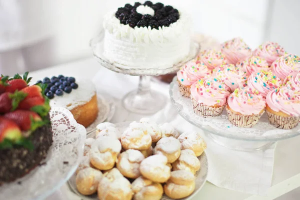 Selection Cakes Desserts Table — Stock Photo, Image