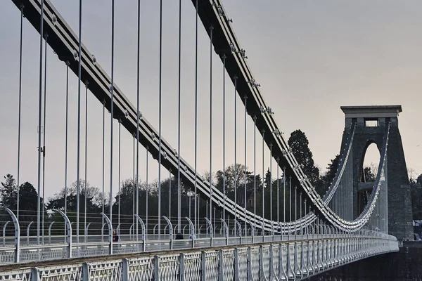 Ponte Suspensa Clifton Sobre Rio Avon Bristol Reino Unido — Fotografia de Stock