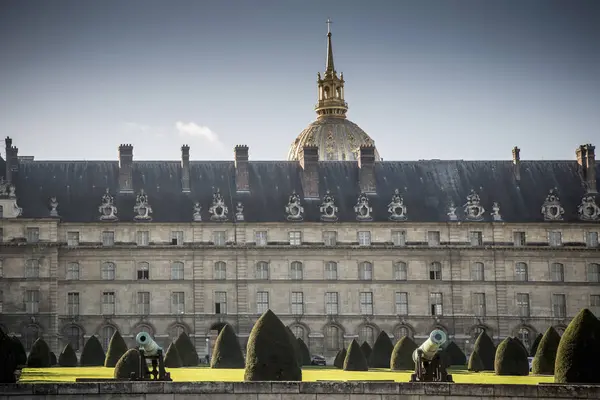 Blick Auf Les Invalides Und Formale Gärten Paris Frankreich — Stockfoto