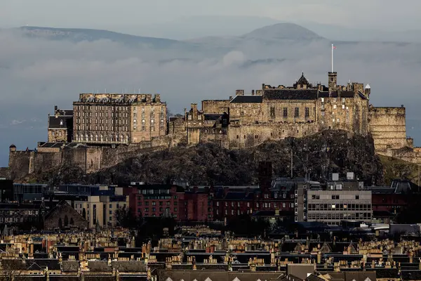 View Edinburgh Castle Blackford Hill — Stock Photo, Image