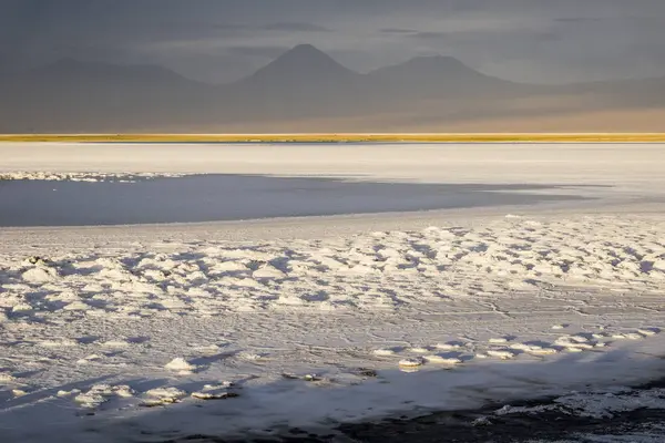 Majestic Snow Covered Desert Remote Mountains Atacama Chile — Stock Photo, Image