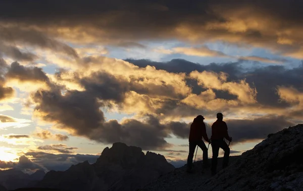 이탈리아 테스에서 등산객 — 스톡 사진