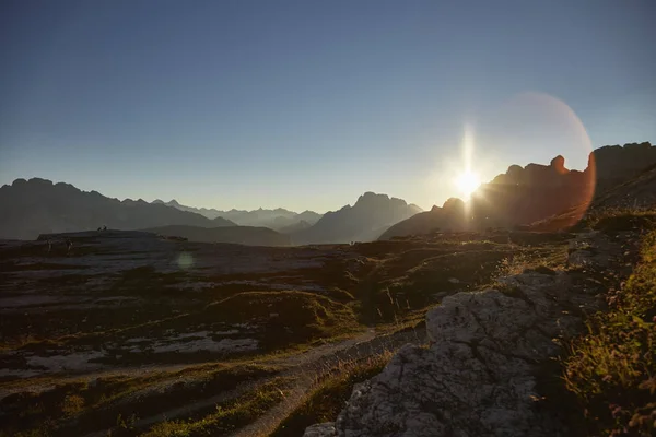 Beautiful Landscape Scenic Mountains Sunrise South Tyrol Italy — Stock Photo, Image