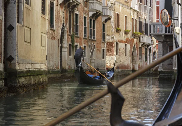 Góndolas Canal Venecia Véneto Italia —  Fotos de Stock