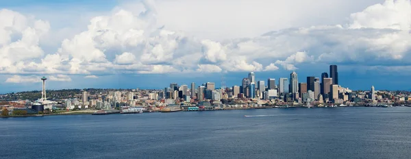 Panoramatický letecký pohled na Seattle — Stock fotografie