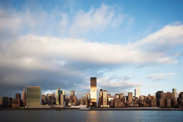 Scenic View New York City Skyline Waterfront — Stock Photo, Image