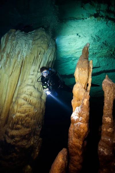 Cueva Ben Agujero Azul Interior —  Fotos de Stock