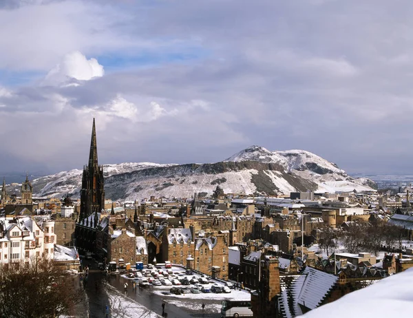 Edinburgh Old Town View Edinburgh Castle Scotland — стоковое фото