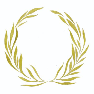 Çim çelenk suluboya