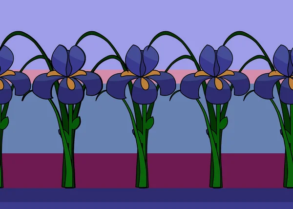 Illustrazione vettoriale iris strisce blu tessile — Vettoriale Stock