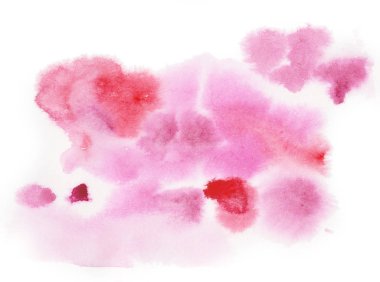 sulu boya resim, pembe engelliyor, su sıçramalarına, fırça çizim