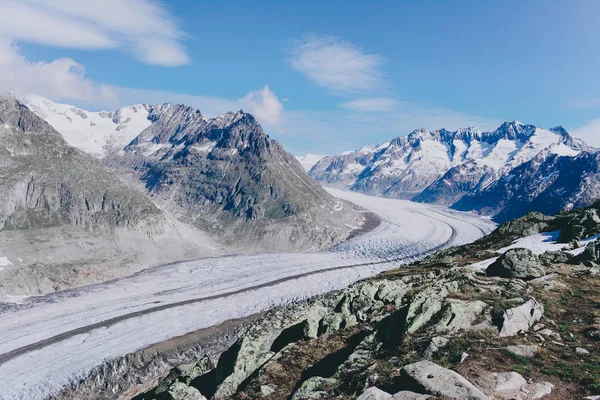 Gletscherblick der Alpen. — Stockfoto