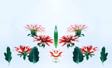 Parlak zemin üzerine güzel çiçekler levitating.