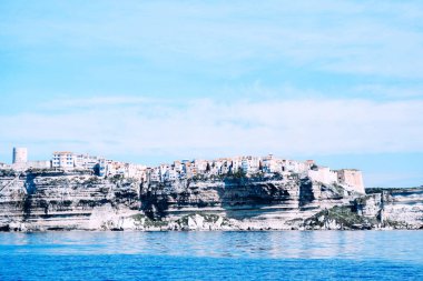 Deniz manzarası Bonifacio Corse, Fransa.