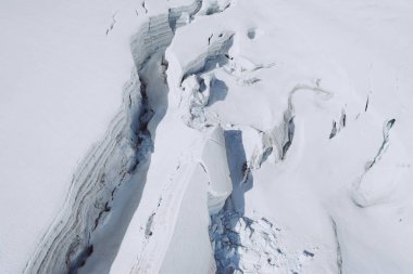 Mont blanc tarihi Avrupa m yüksekliği en yüksek dağıdır. Beyaz kar Üstten Görünüm.