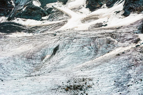 Glacier ice landscape in Alps.