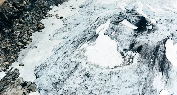 Glacier ice landscape in Alps.
