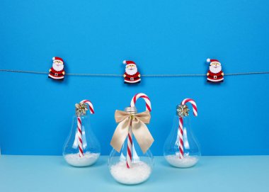 Noel Baba, dekoratif Noel ağacı, GIF ile Noel kompozisyon