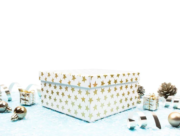 Fondo de Navidad con cajas de regalo. — Foto de Stock