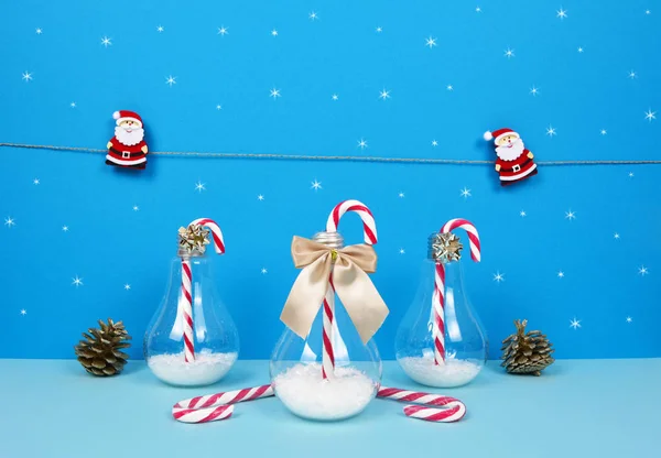 Noel Baba, dekoratif Noel ağacı, GIF ile Noel kompozisyon — Stok fotoğraf