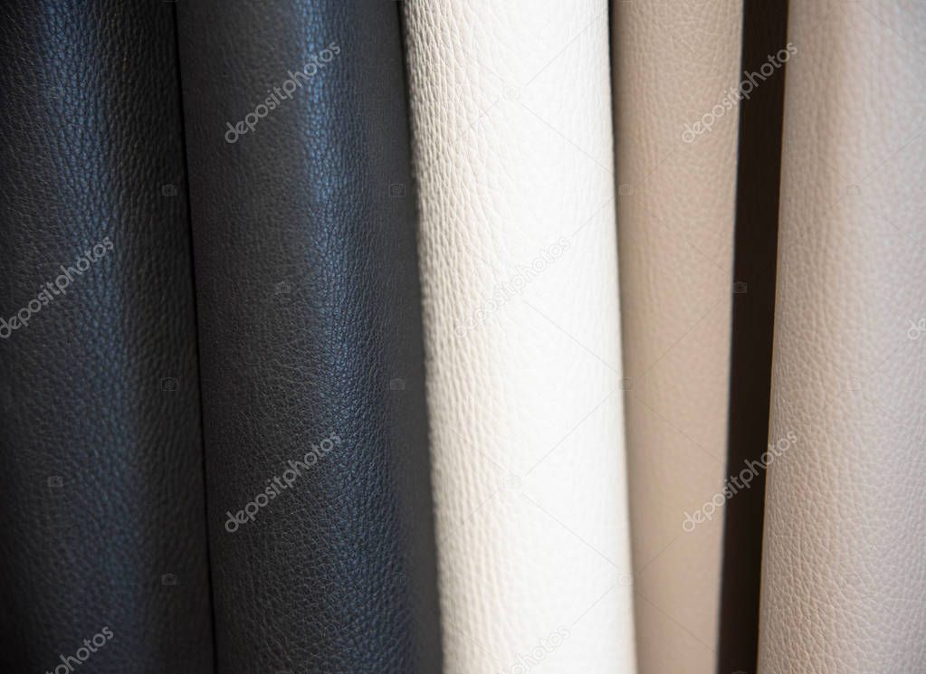 Color palette sample of leather material.