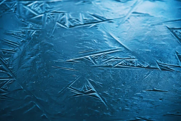 Close up of the ice of a clear lake. — Stock Photo, Image